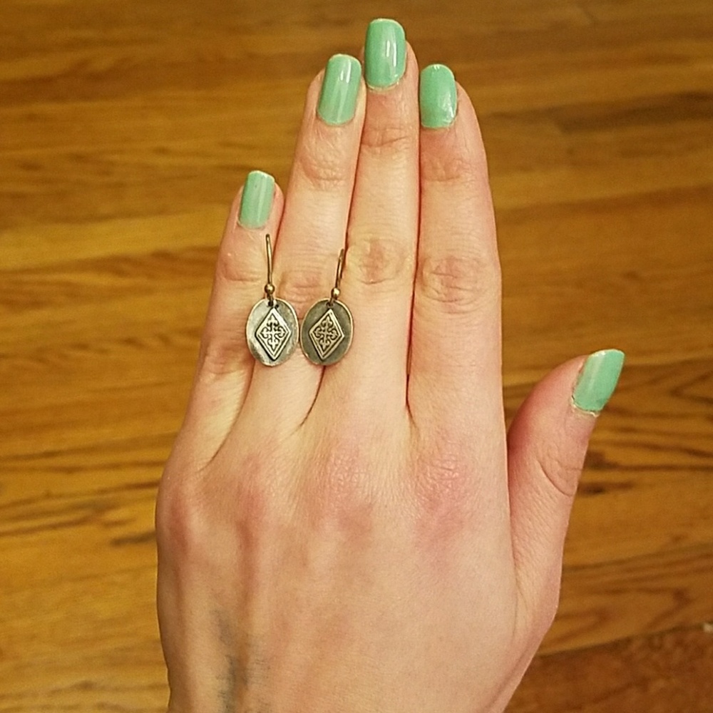 Silver celtic earrings